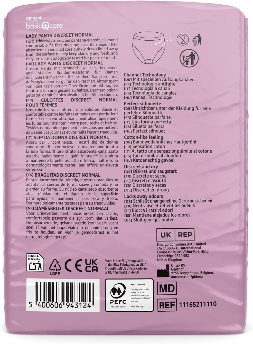 Thumbnail 1 de Amazon Basic Care Pant Mujer Discreet M