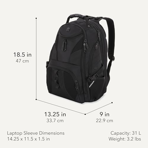 Detalle de SwissGear 1900 ScanSmart Backpack for 17-Inch Laptops