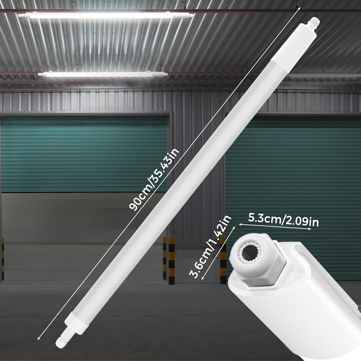 Detalle 2 de zemty 3FT LED Batten Lights 24W