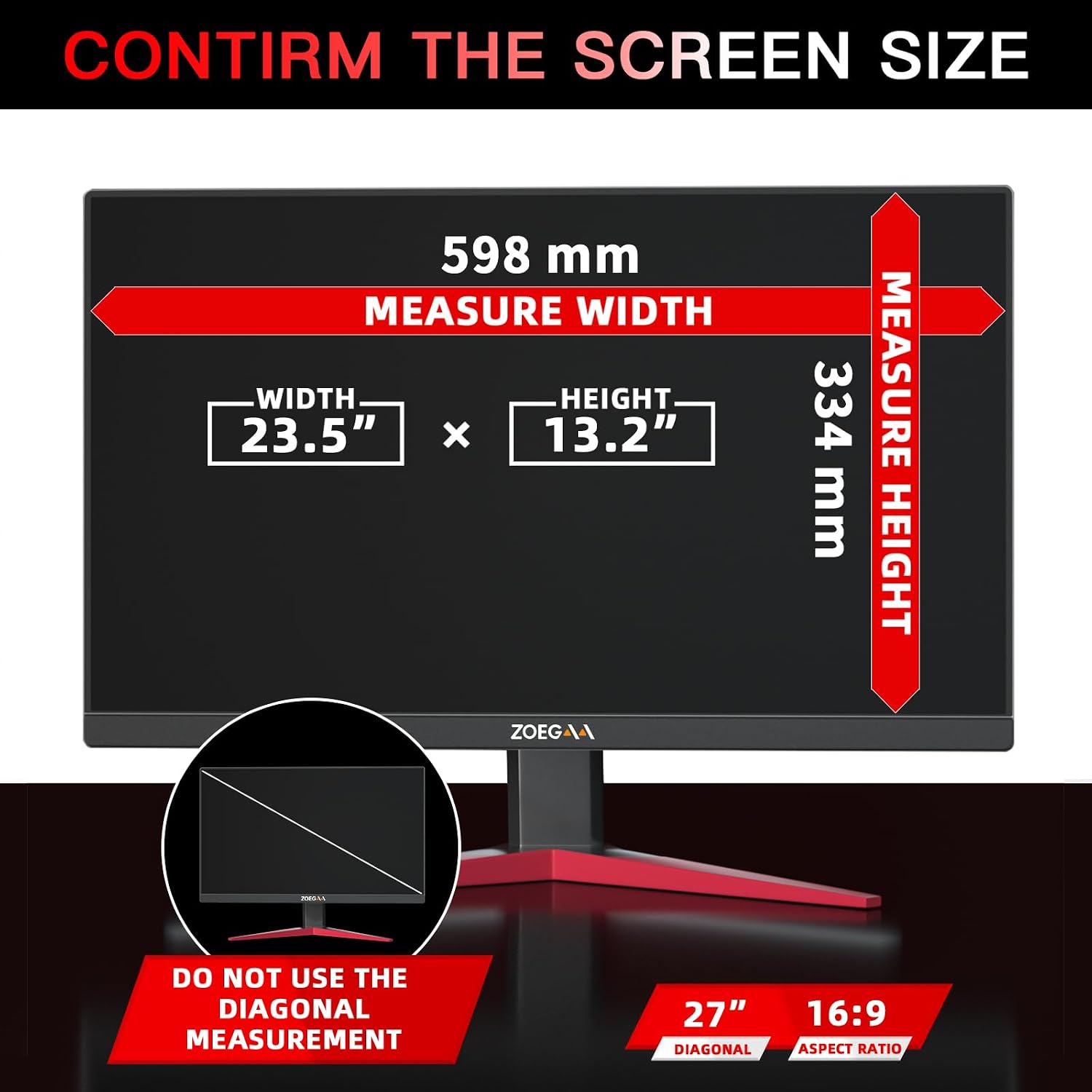 Thumbnail 6 de ZOEGAA 2-Pack 27-Inch Privacy Screen – 16:9, Removable & Anti-Blue Light