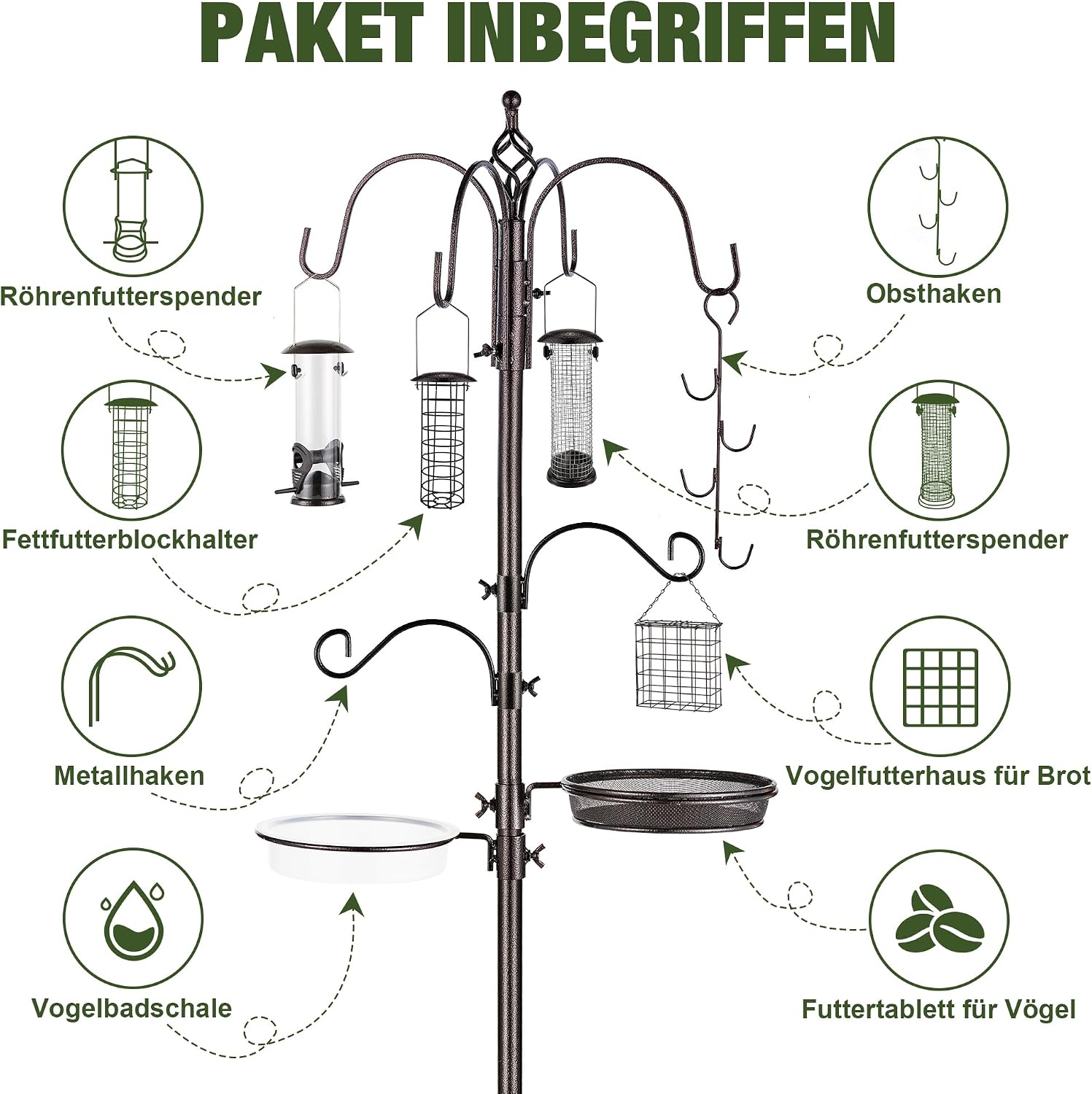 Thumbnail 1 de Urban Deco Deluxe Vogelfütterungsstation Kit für Wildvögel 🐦