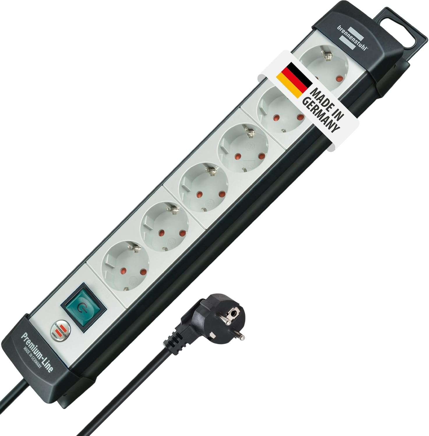 Brennenstuhl Premium-Line Steckdosenleiste 6-Fach, 5 m Kabellänge