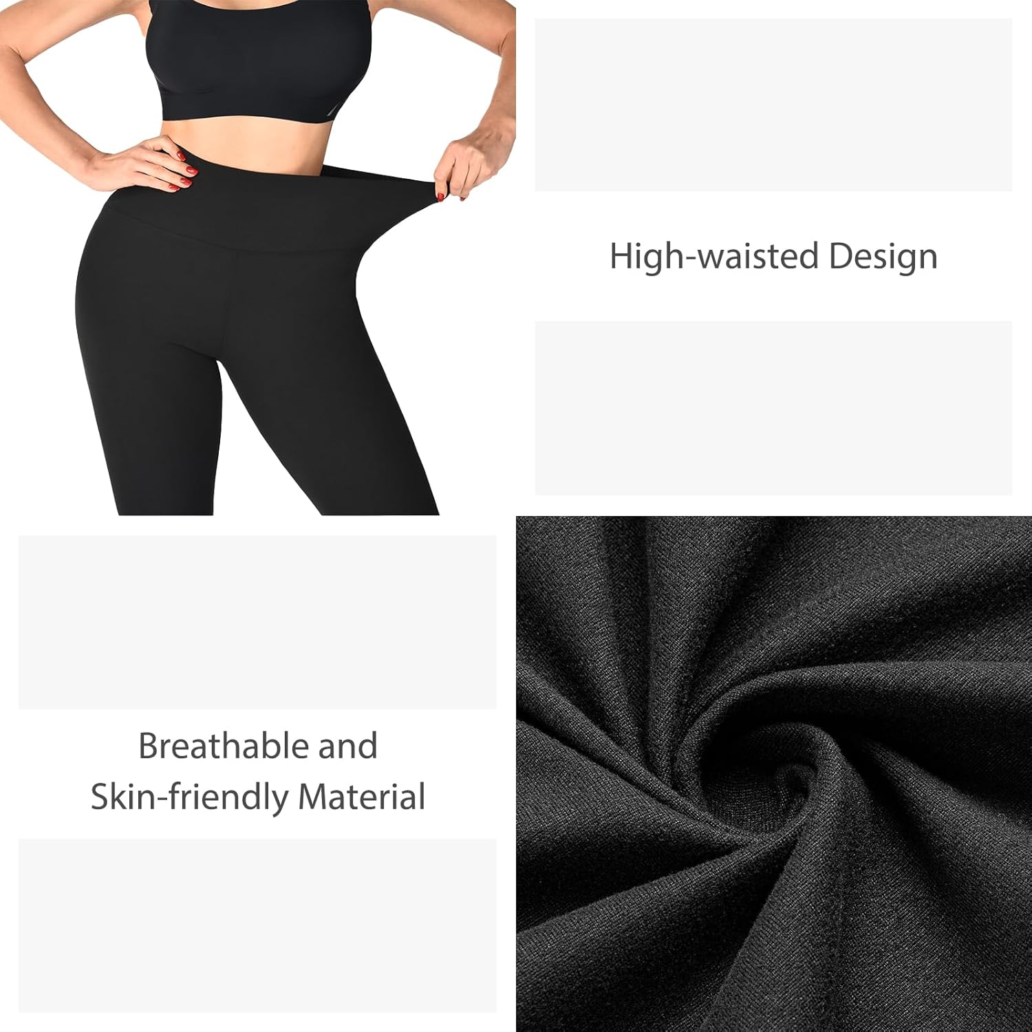 Detalle de SINOPHANT 3er Pack Leggings Damen High Waist, blickdicht 🧘♀