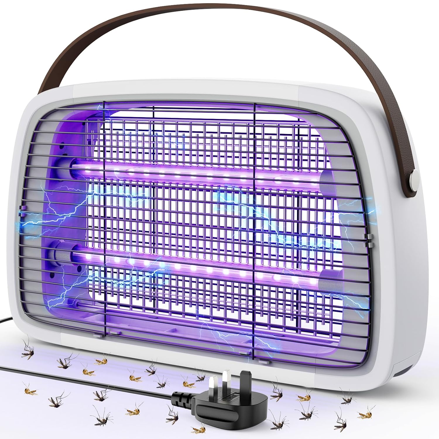 Detalle de PKBD Stylish LED Fly Zapper with Leather Handle (Graphite)