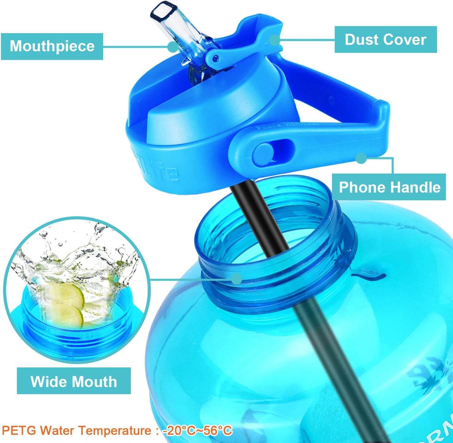 Thumbnail 1 de BuildLife Motivational Water Bottle 2.2L