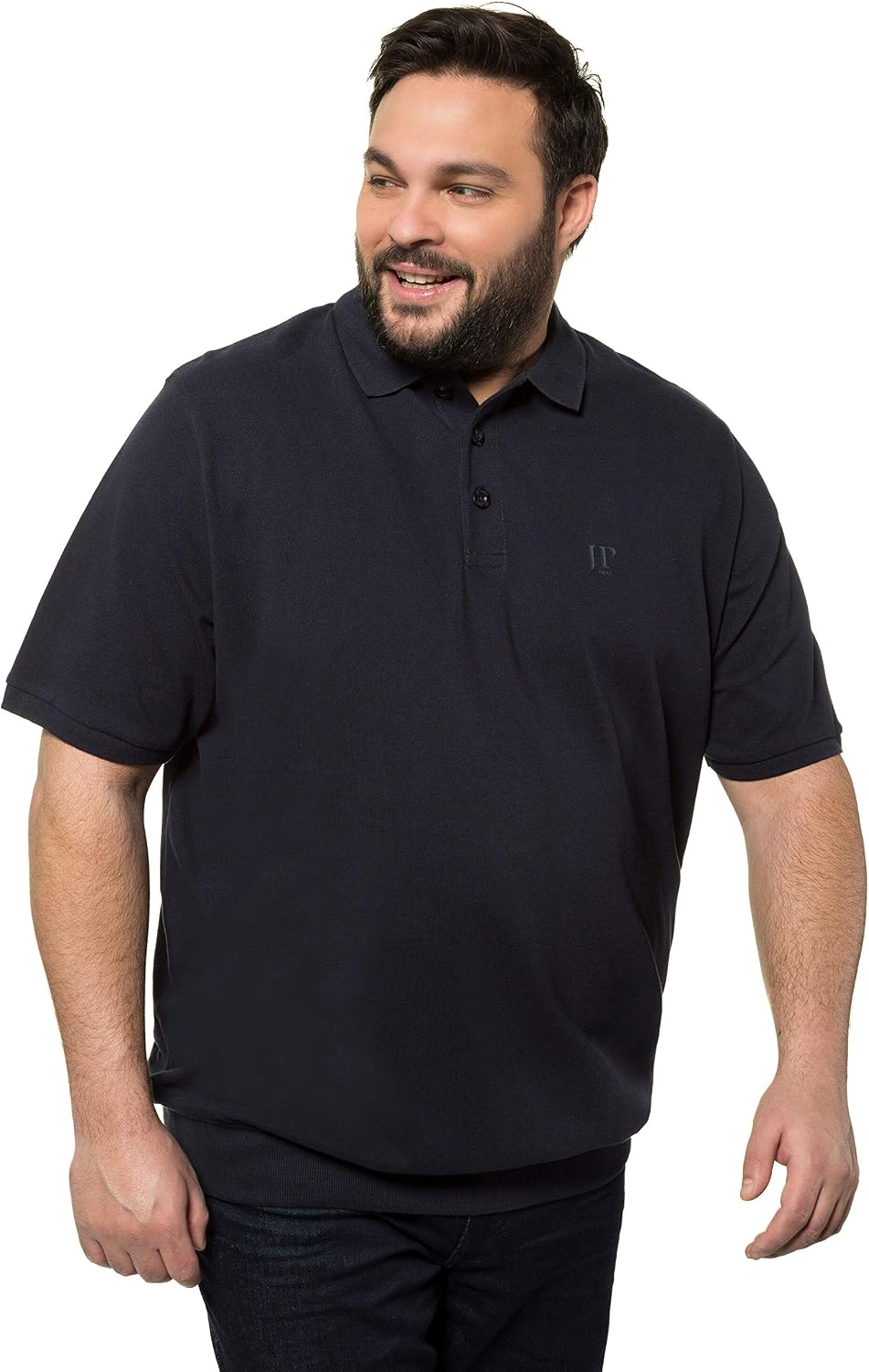 Detalle 2 de JP 1880 Poloshirt für Herren – Bauchfit, Großgrößen von L bis 8XL, Piqué, Halbarm