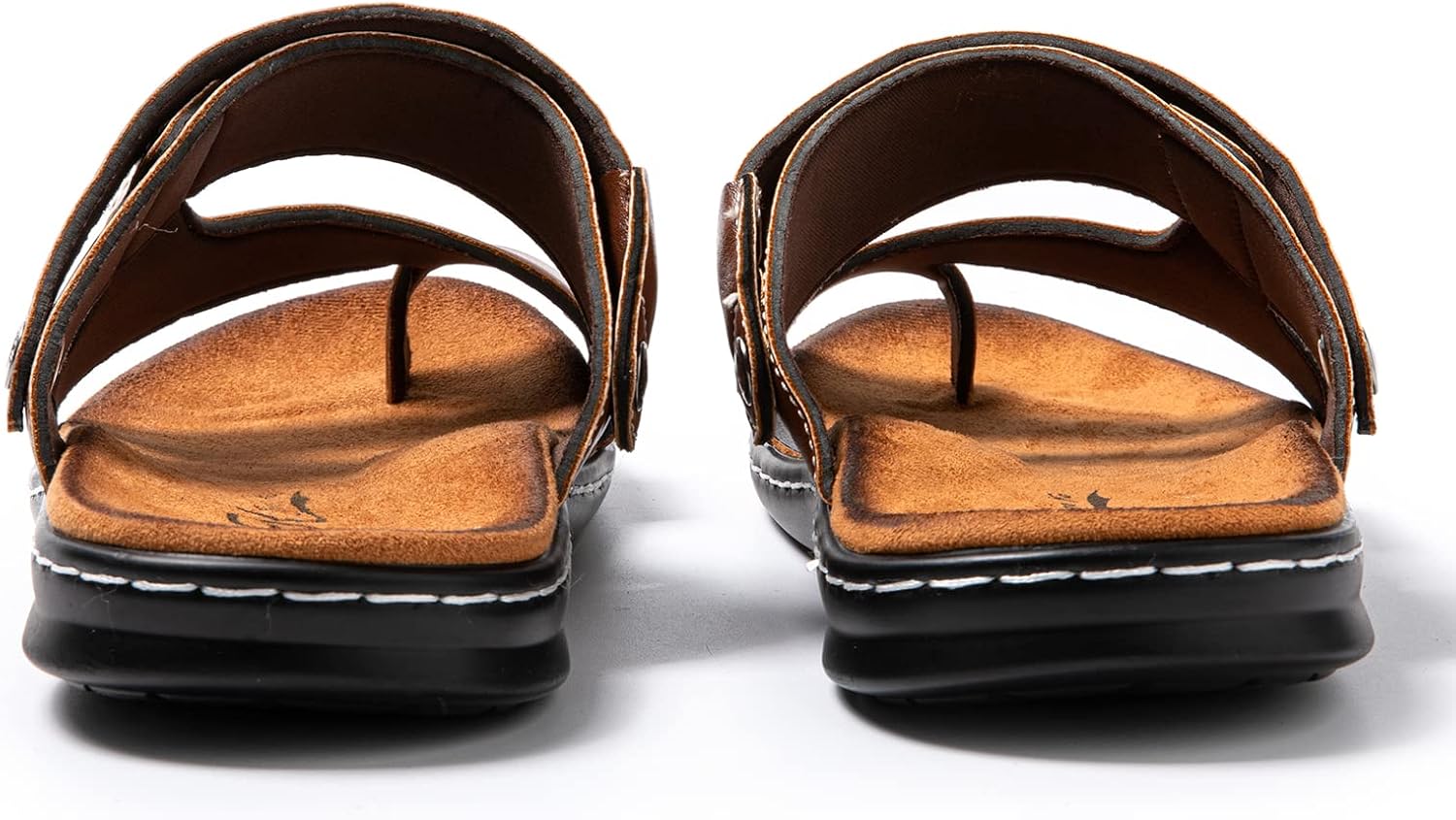 Detalle 2 de JOMIX Sandales Homme — Sandales en cuir synthétique, tongs et chaussons d'été polyvalents