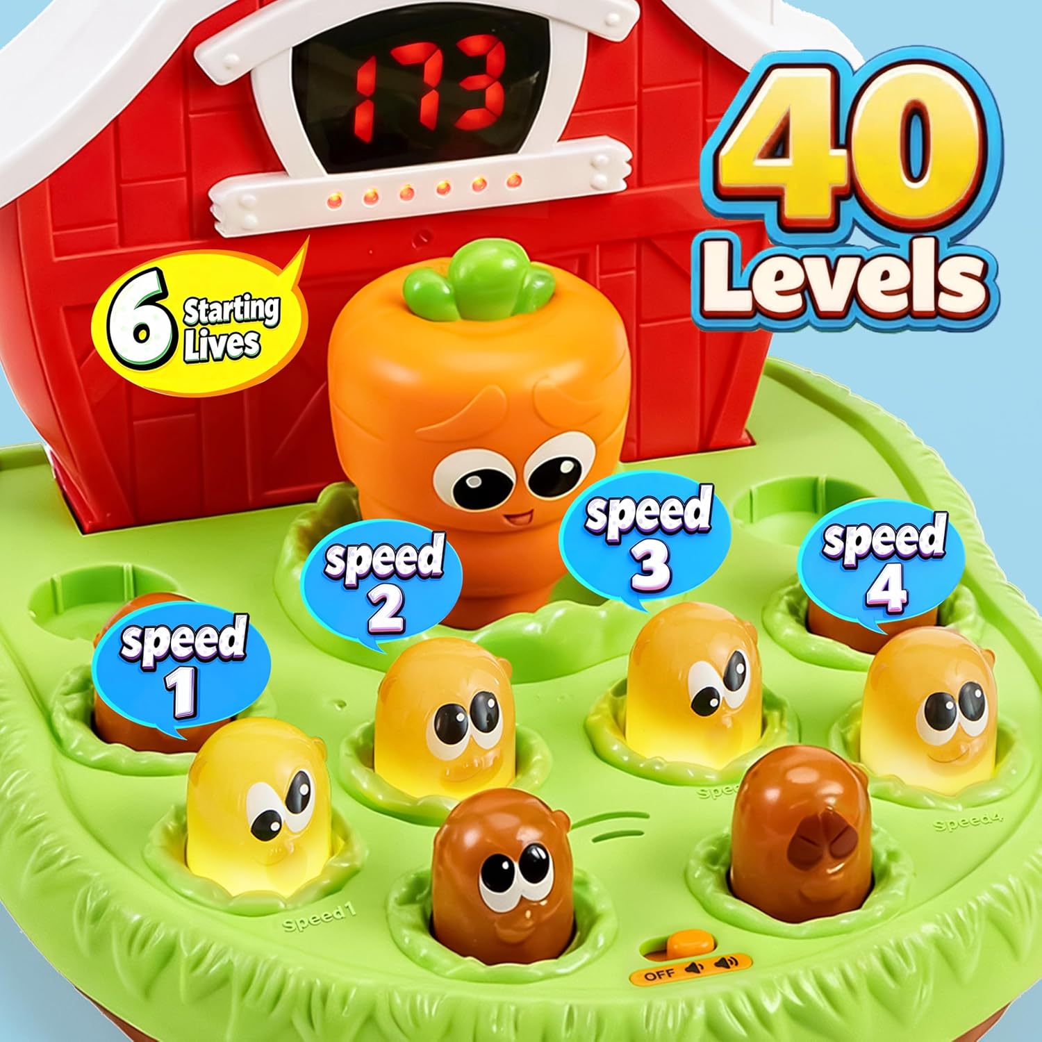 Detalle de lalalark JOVA Game for Toddlers (Ages 2–5) with Light & Sound, 4 Modes, 40 Levels