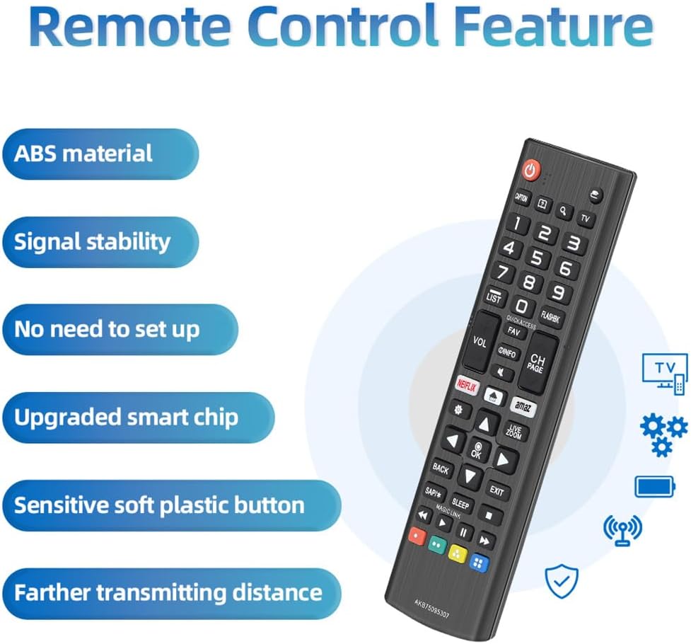 Detalle de Universal LG TV Remote Replacement AKB75095307 – All-in-One LG Smart TV Compatibility