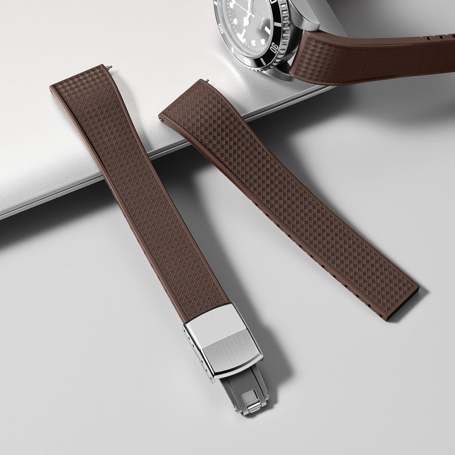 Thumbnail 6 de ULLCHRO Uhrenarmband aus FKM (Fluorkautschuk) mit Schnellverschluss – 20 mm & 22 mm