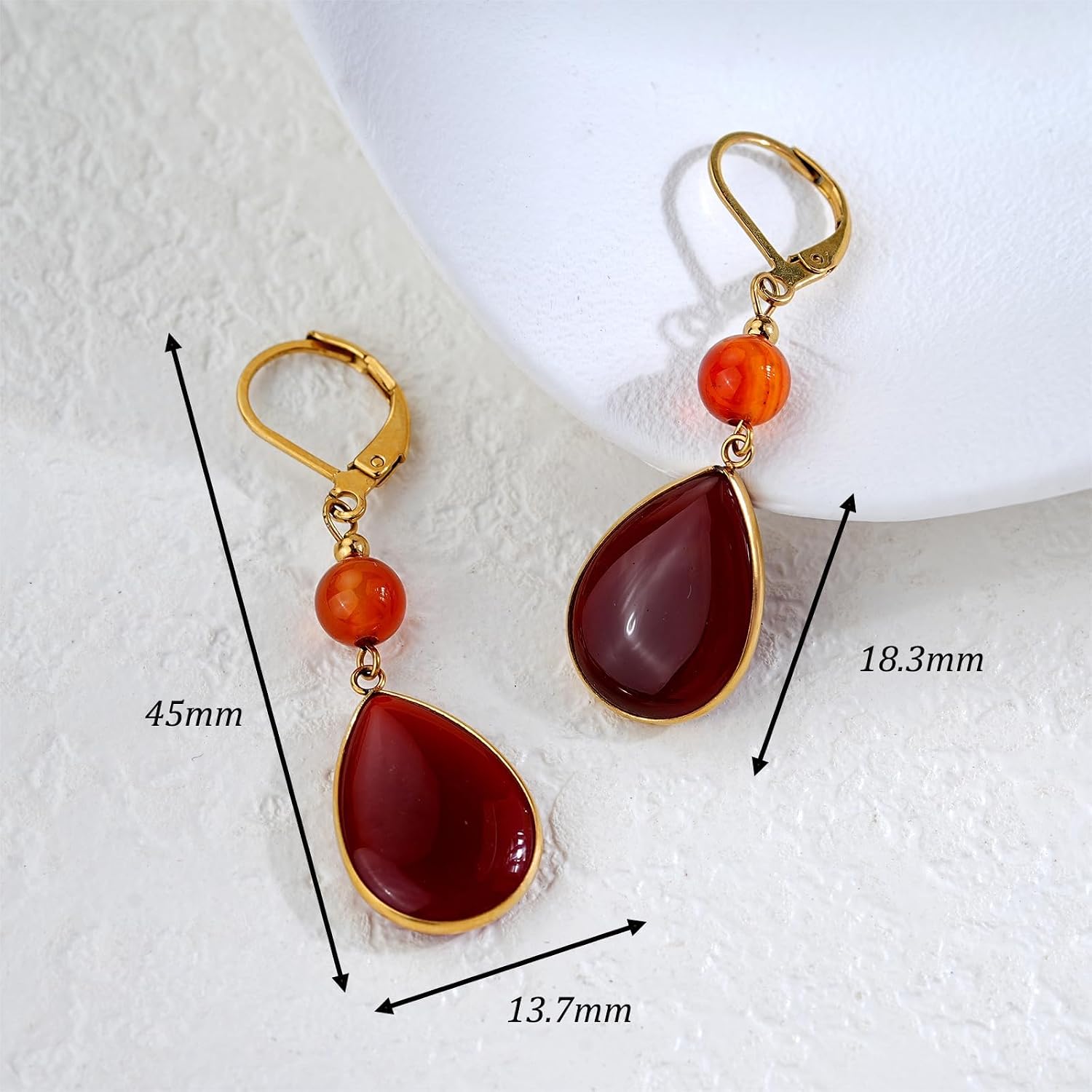 Detalle de TaYolnFaSo Teardrop Earrings, 18k Gold-Plated