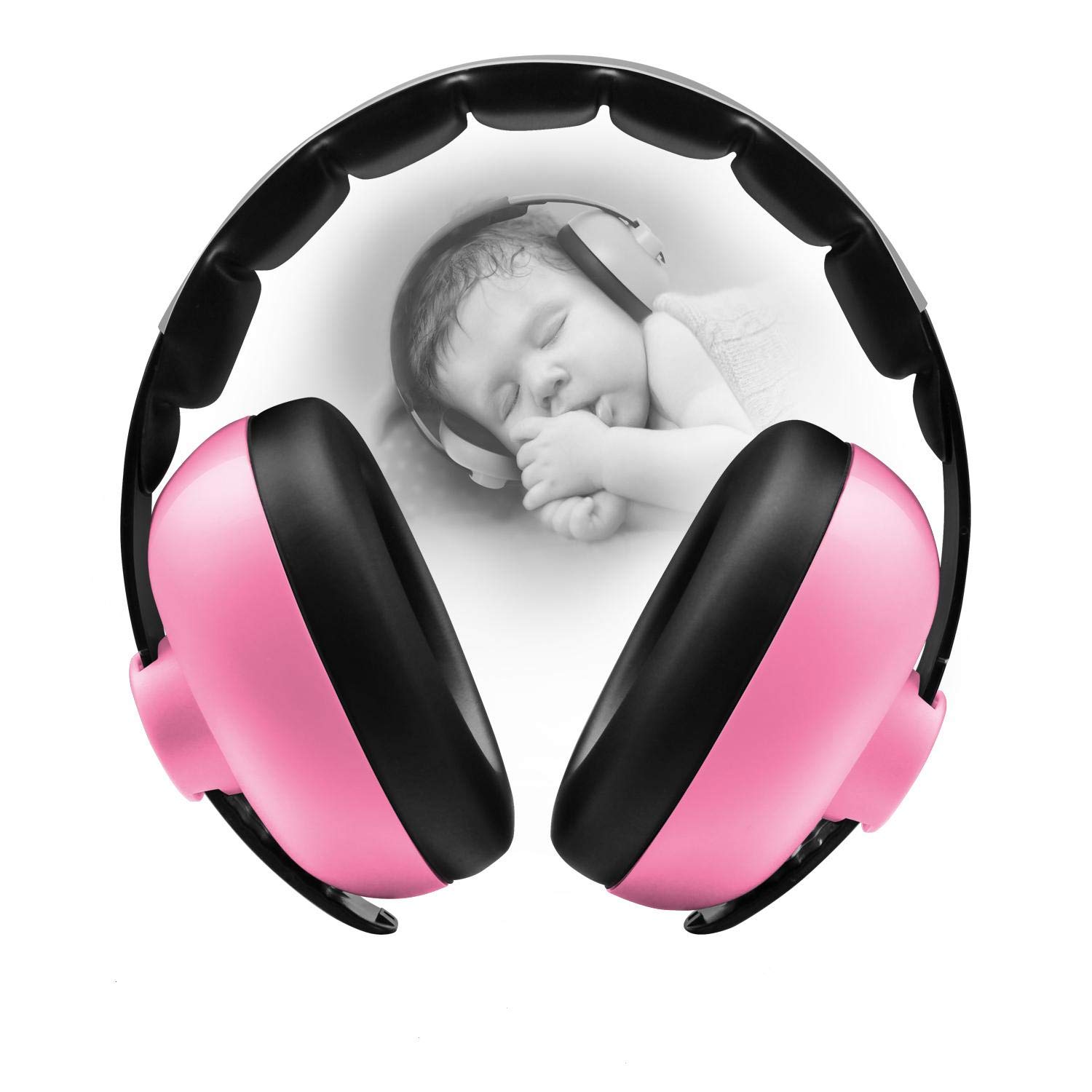 BBTKCARE Baby Headphones Noise Cancelling Earmuffs (3 Months to 3 Years) – Pink
