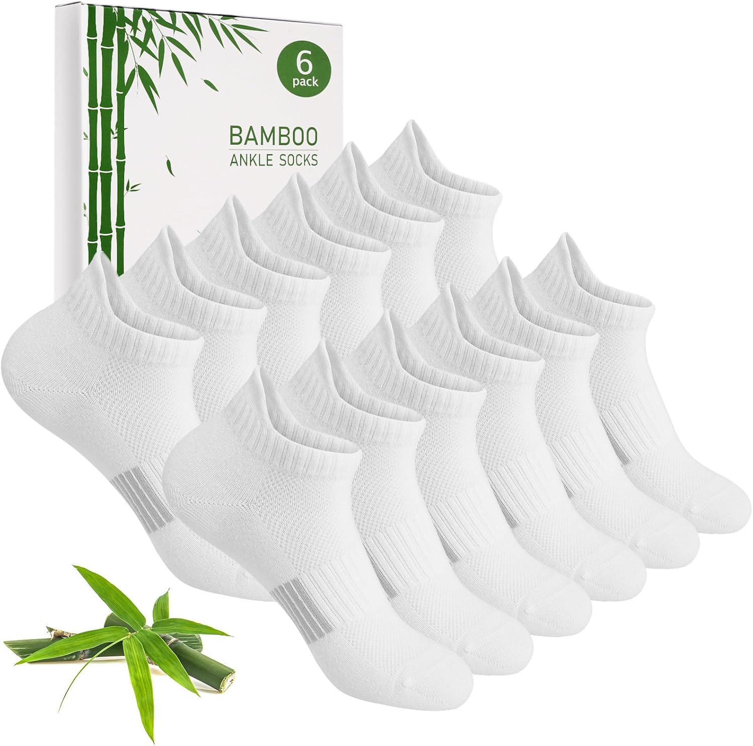 Detalle de Blu Ninfee Bambus Sneaker Socken Damen 6 Paar