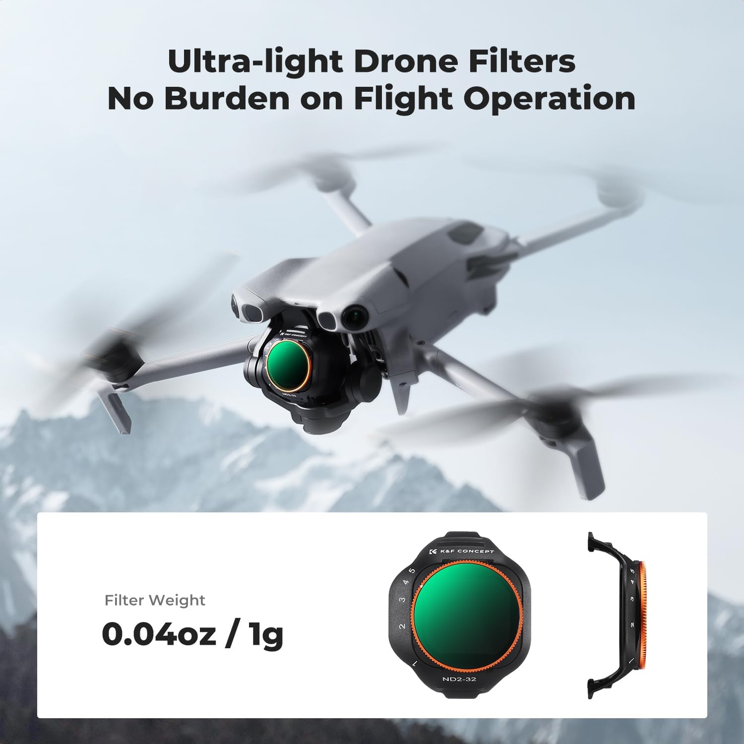 Thumbnail 2 de K&F Concept Variable ND2-32 Filter for DJI Mini 5 Pro