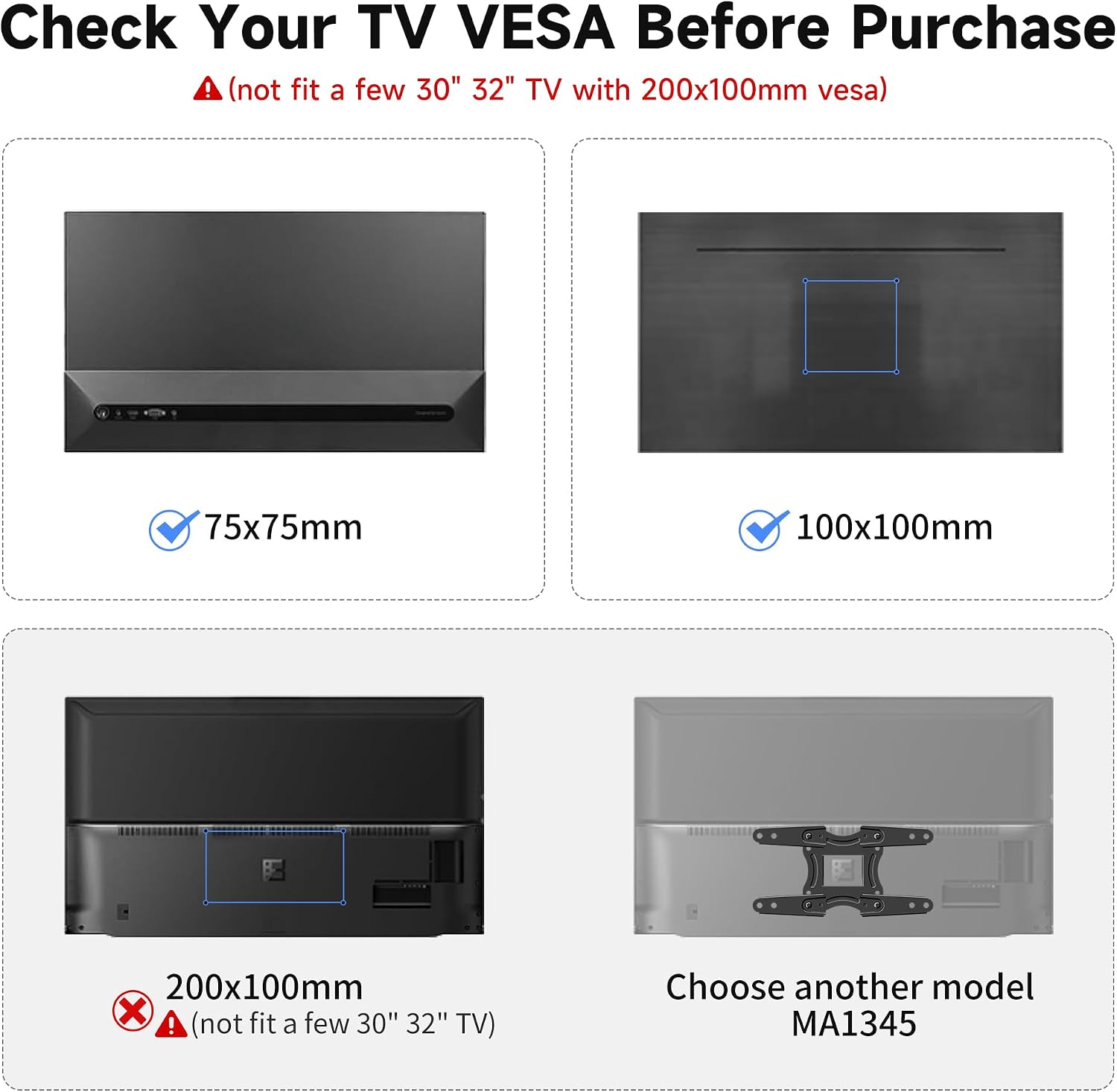 Detalle 2 de Suptek MA2720W TV Wall Mount: Full Motion, 15–32 inch Support, VESA 75x75/100x100