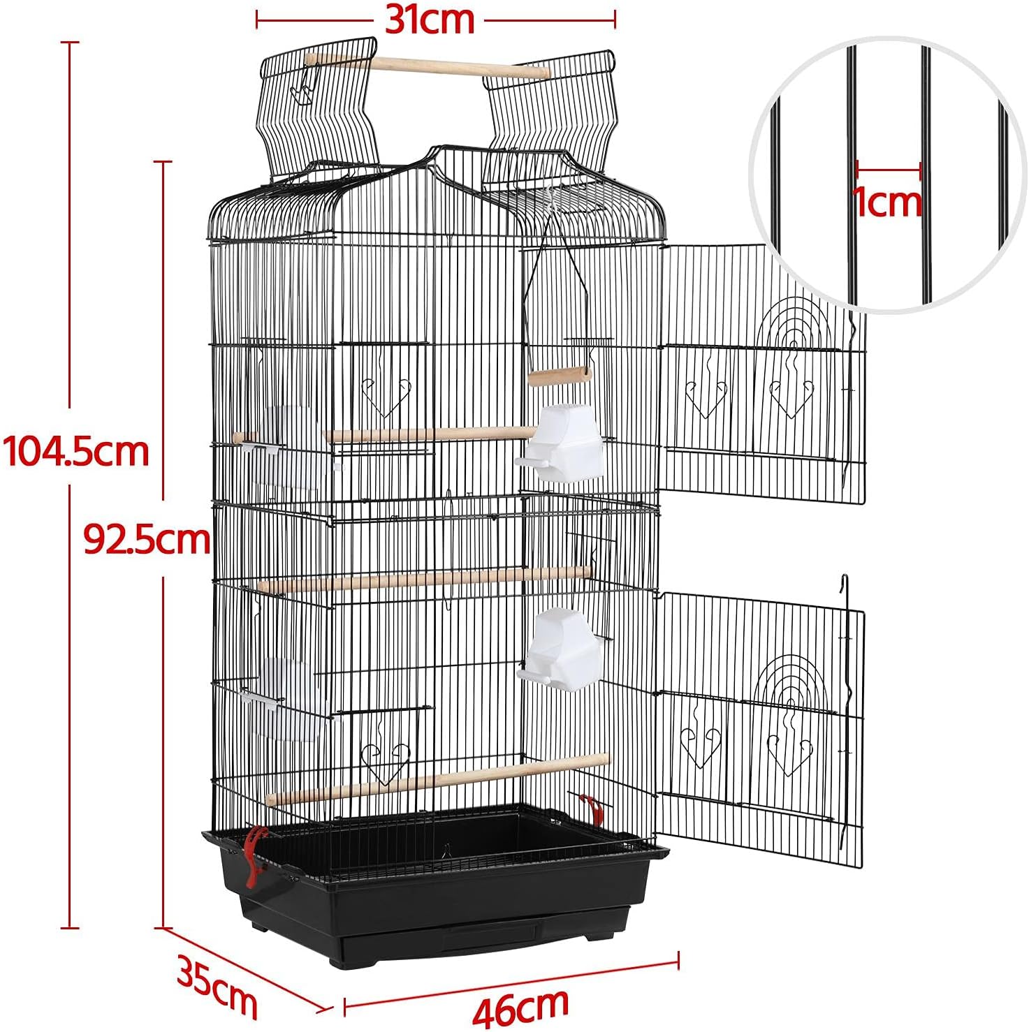 Detalle de Yaheetech 104cm Metal Parrot Cage