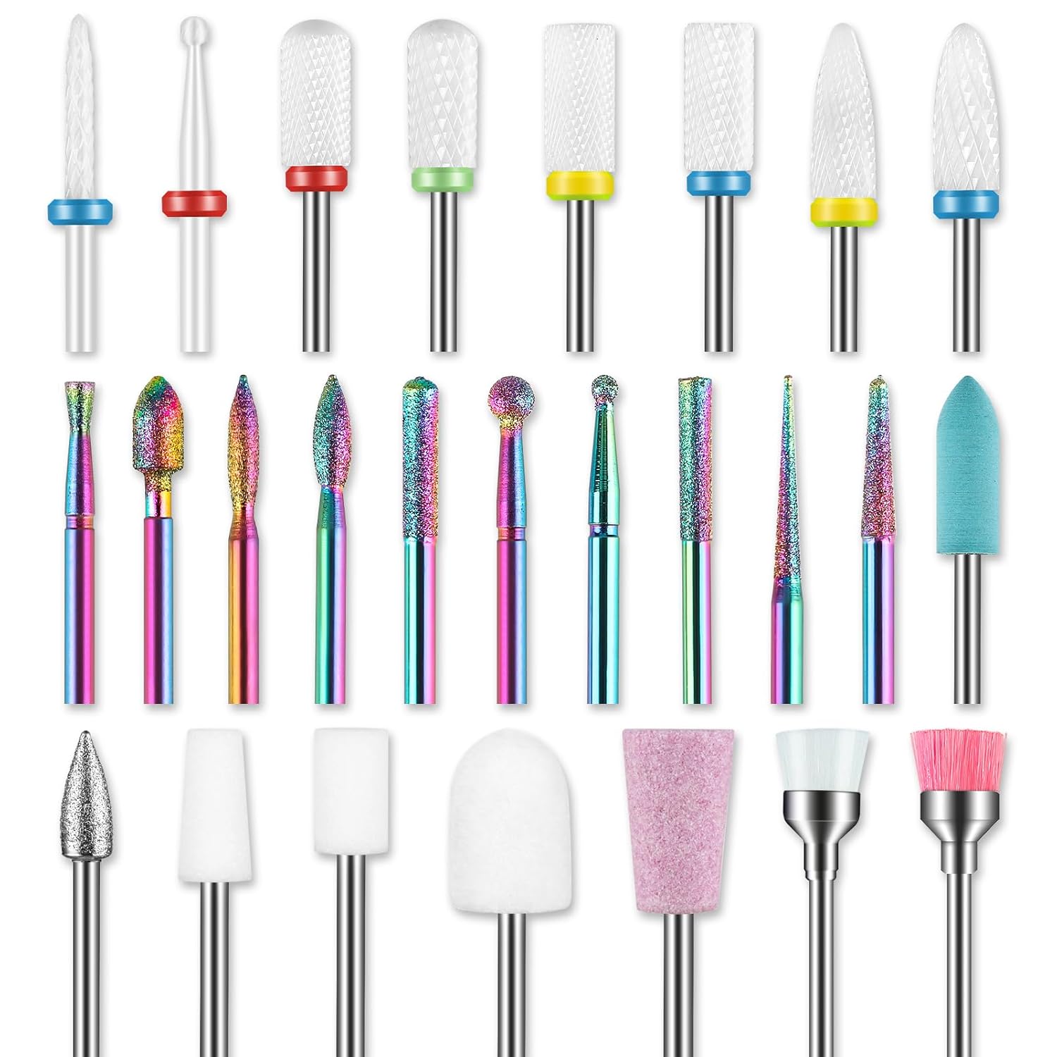 Detalle de 26-teiliges Nagelfräser Bits Set 3/32 Zoll