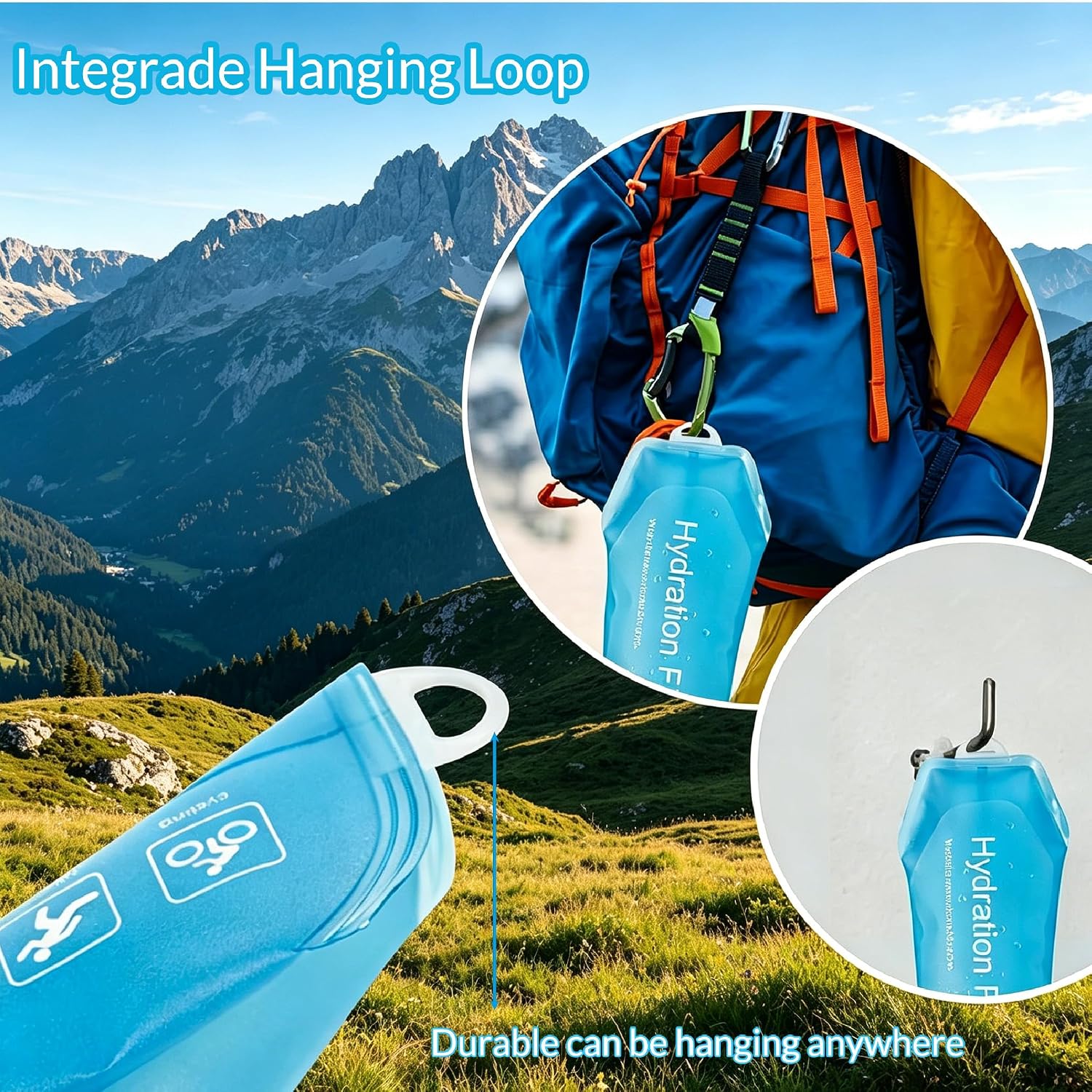 Thumbnail 6 de AXEN Soft Flask TPU Foldable Running Hydration Flask (500ml/16oz)