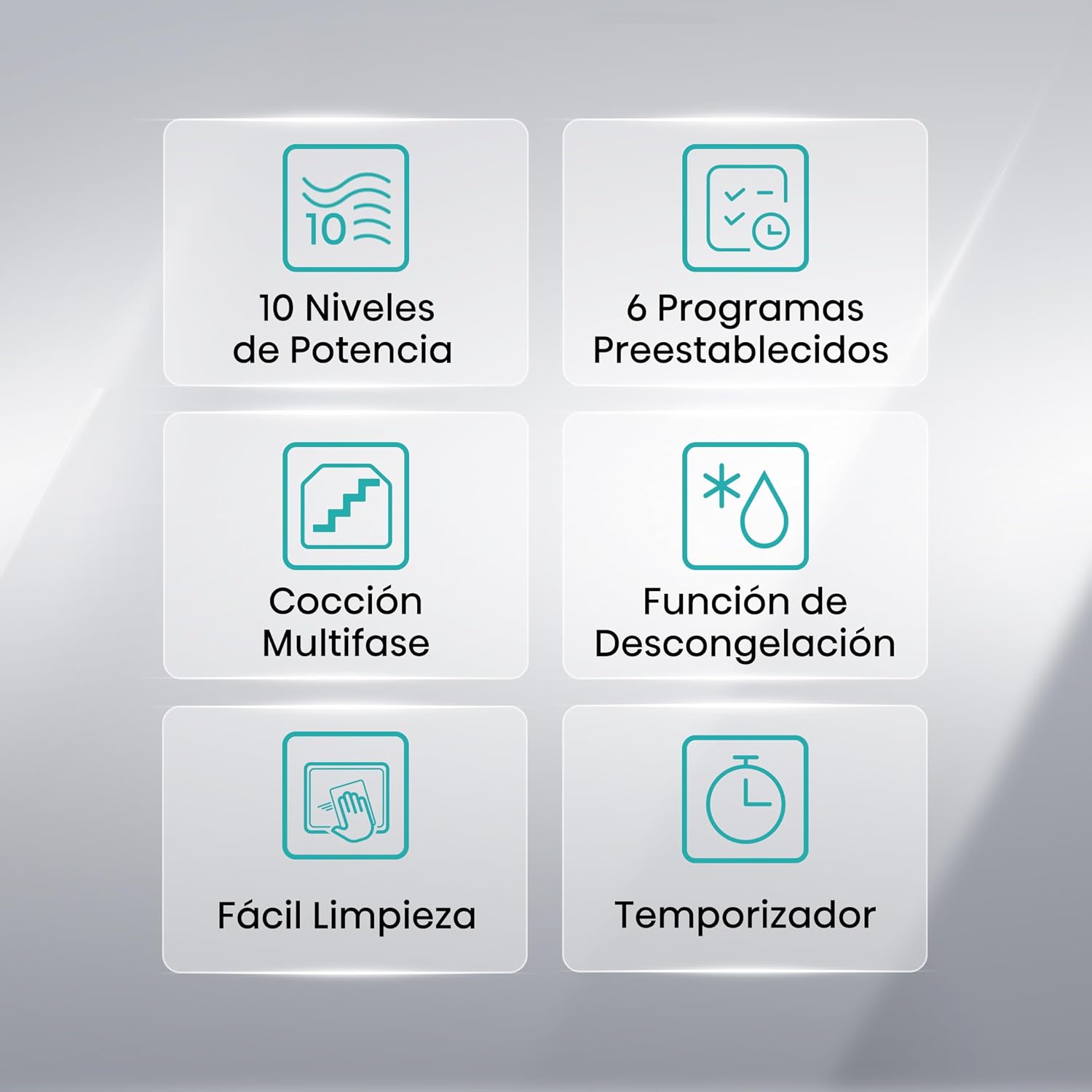 Detalle de Hisense H29MOBS9H: Microondas Digital de 29 L con Cocción Multifase y Revestimiento Cerámico