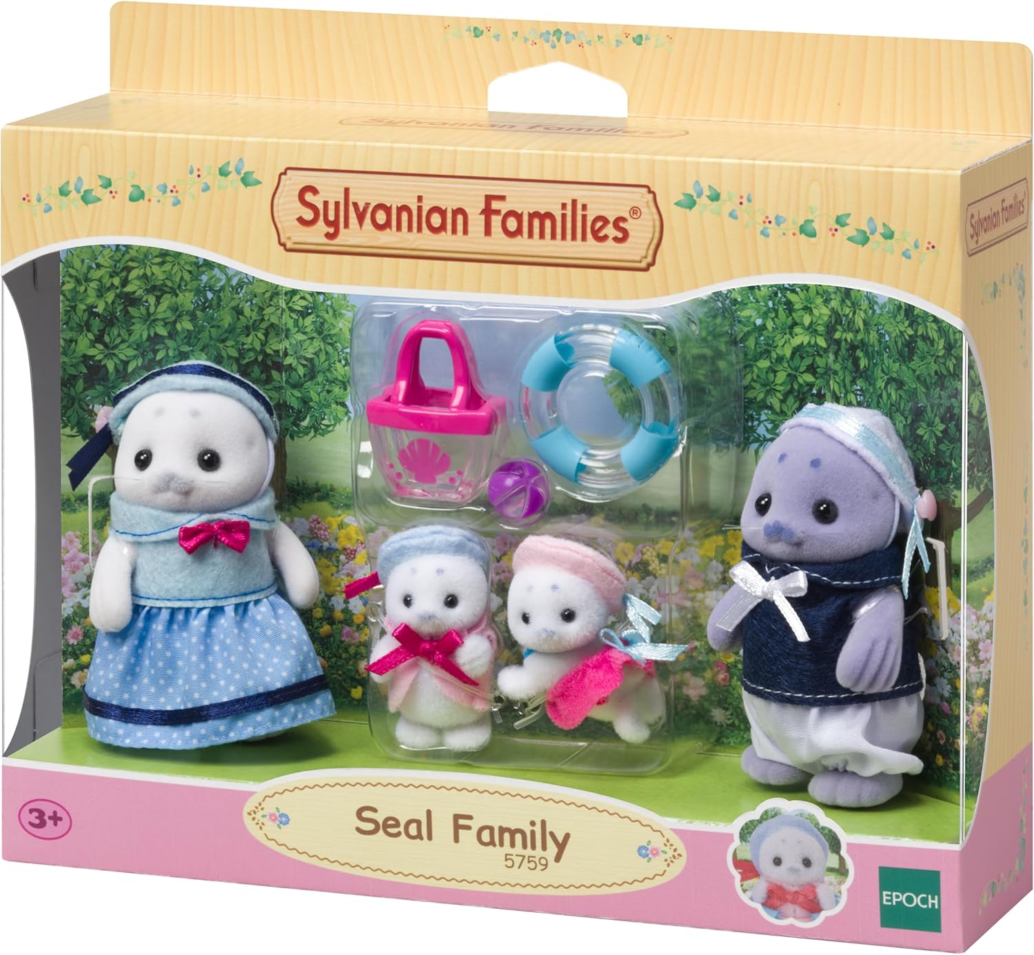 Detalle de Sylvanian Families 5759 Robben Familie – detailreiche Tierfiguren für Kinder ab 3 Jahren