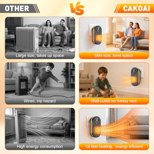 Detalle 1 de Cakoai calefactor eléctrico cerámico PTC