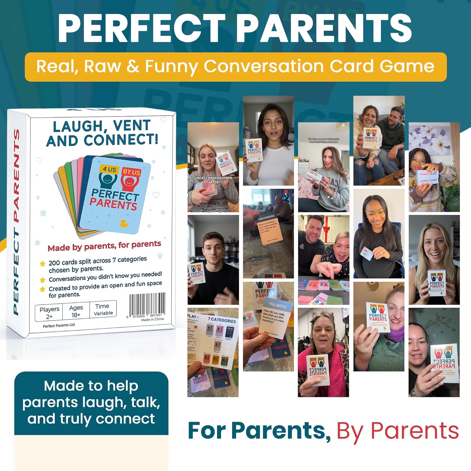 Thumbnail 1 de Perfect Parents Conversation Cards for Couples 🎲