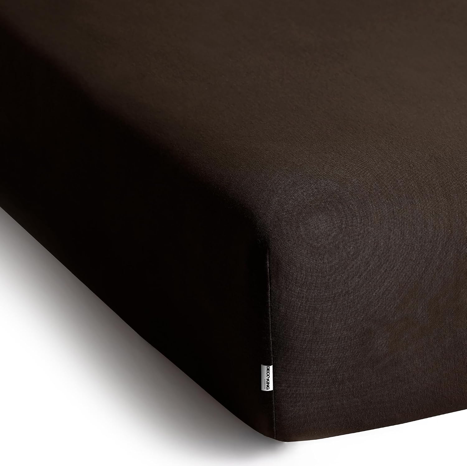 Detalle de DecoKing Spannbettlaken Amber 120x200 cm / 140x200 cm – 100% gekämmte Baumwolle, Jersey, 30 cm Steg