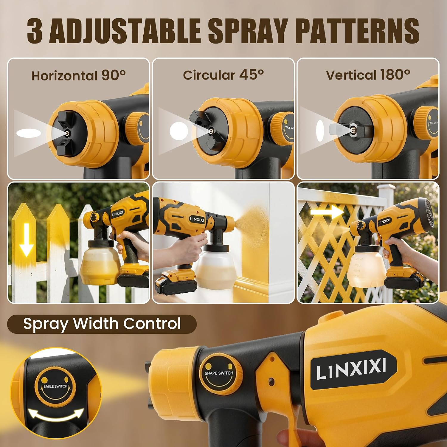 Detalle 2 de L1NXIXI Cordless Paint Sprayer for Dewalt 18V Battery – Tool Only