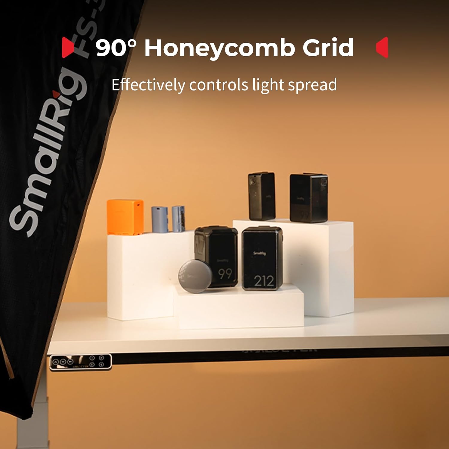 Thumbnail 6 de SMALLRIG FS-30120 Softbox Bowens 12'' x 47'' à ouverture rapide (avec diffuseur, grille nid d’abeille et sac)