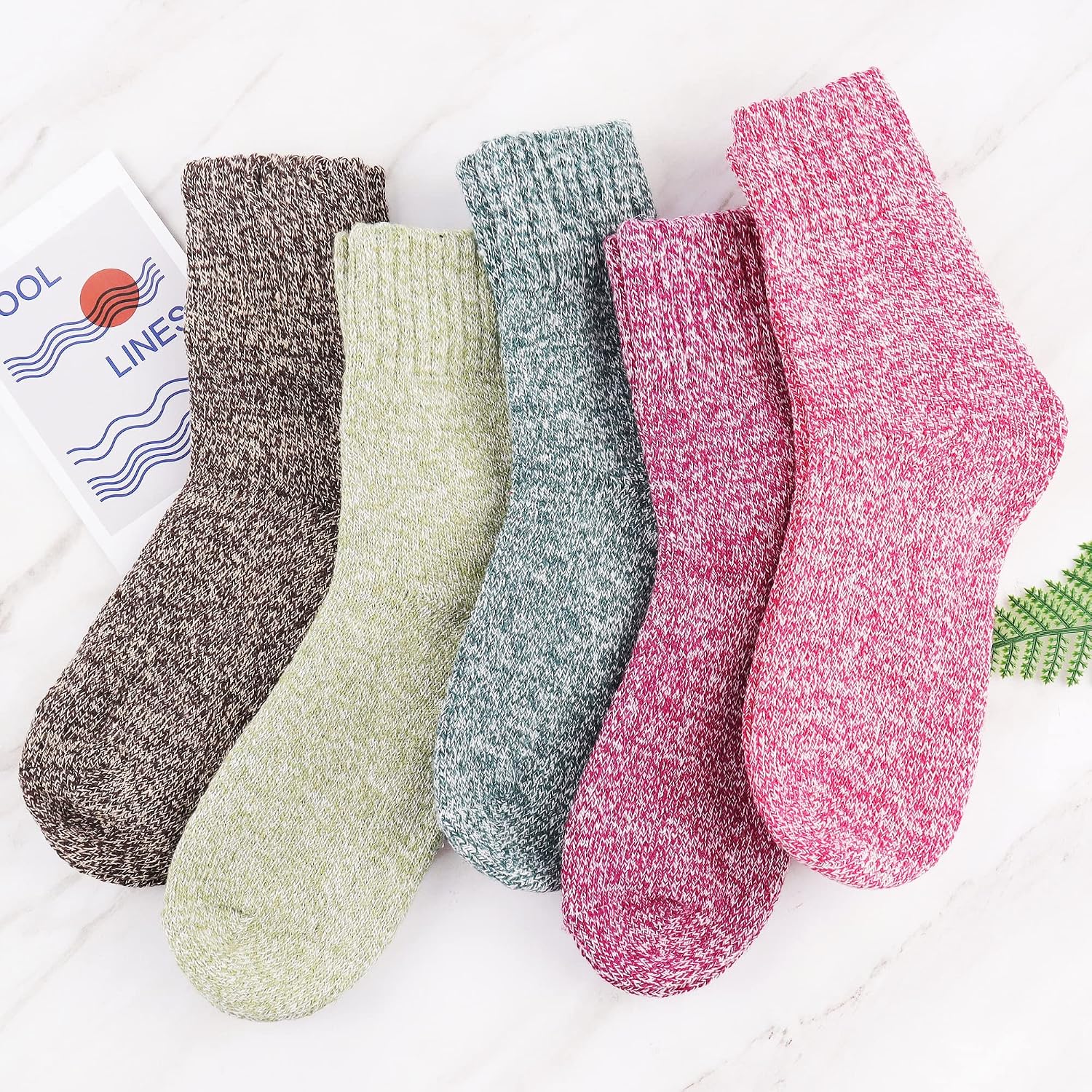 Detalle 1 de Jeasona Wool Hiking Socks 5 Pairs