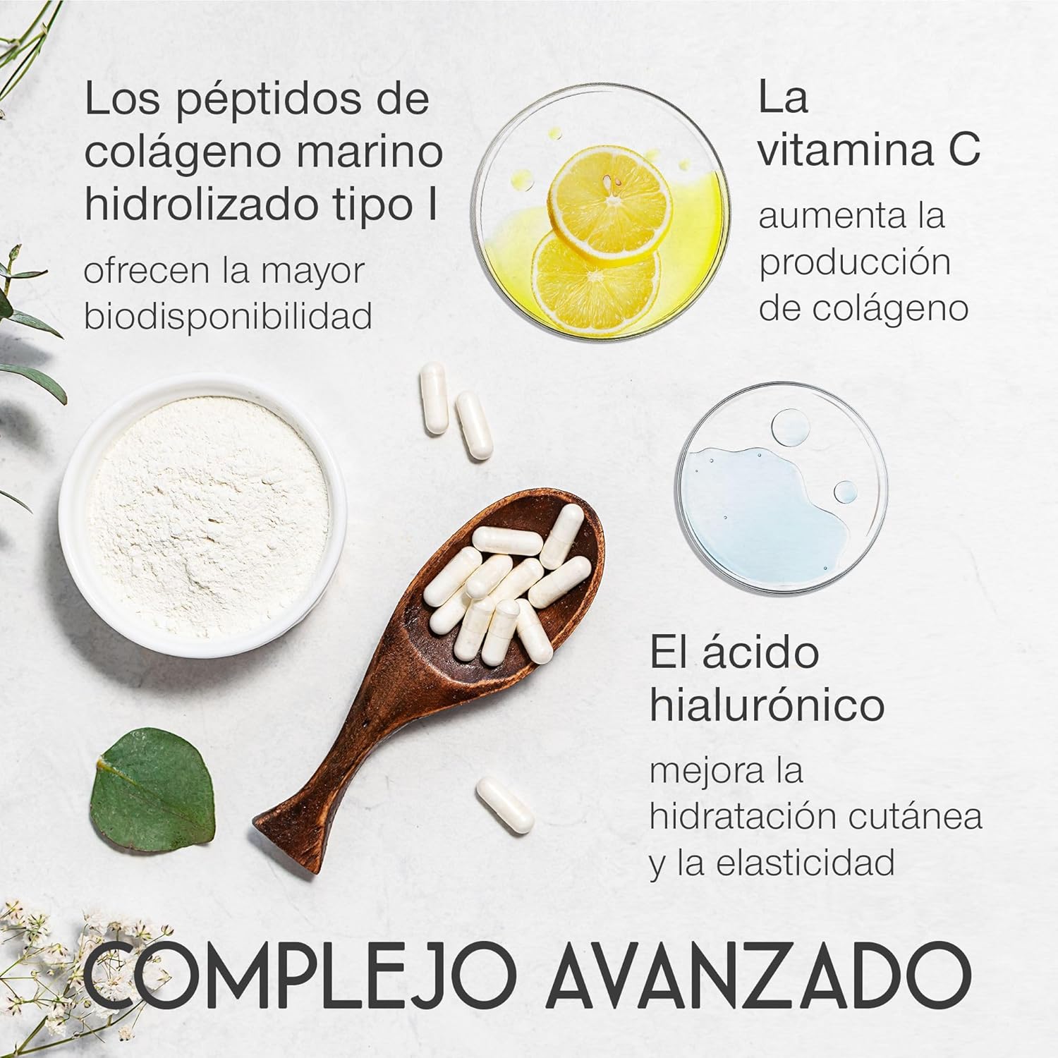 Thumbnail 2 de Colágeno Marino Hidrolizado 2400 mg con Ácido Hialurónico 💧