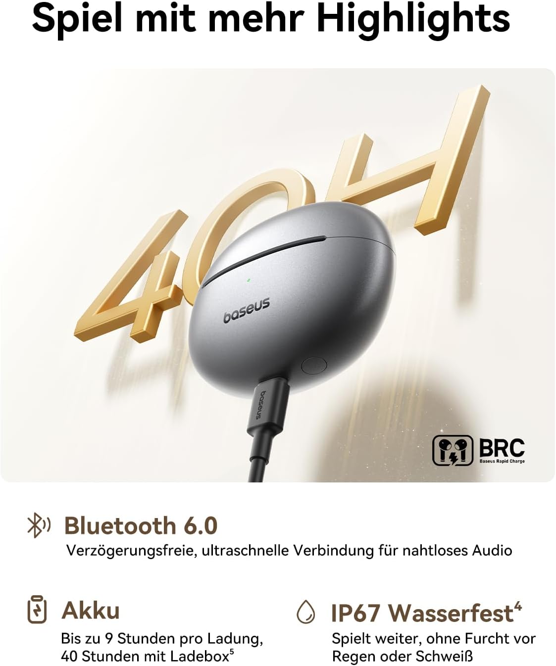 Thumbnail 5 de Baseus MC1 Pro Open Ear Kopfhörer 40h