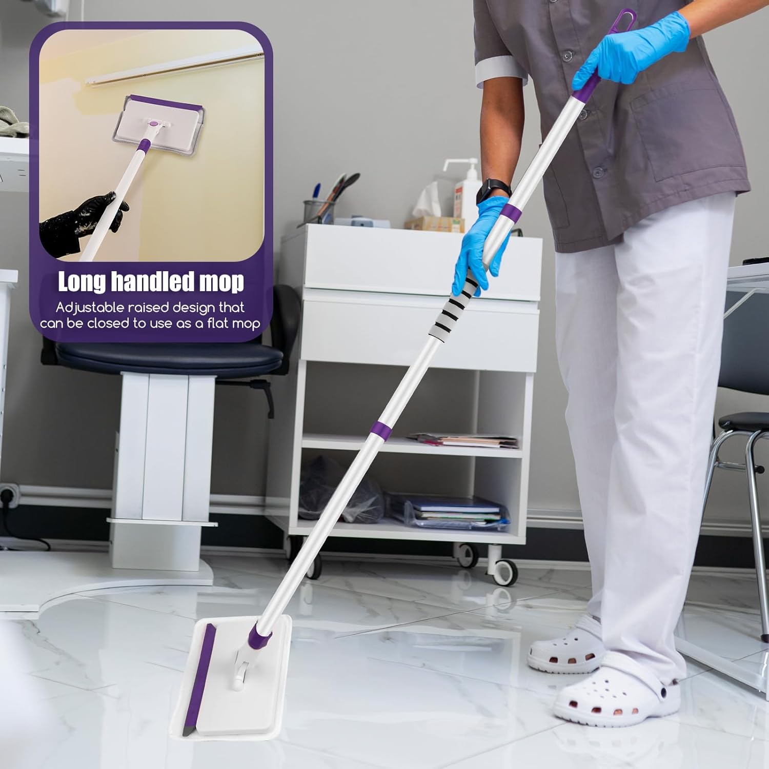 Thumbnail 4 de 60" Extendable Baseboard Cleaner Tool with 5 Pads 🧹