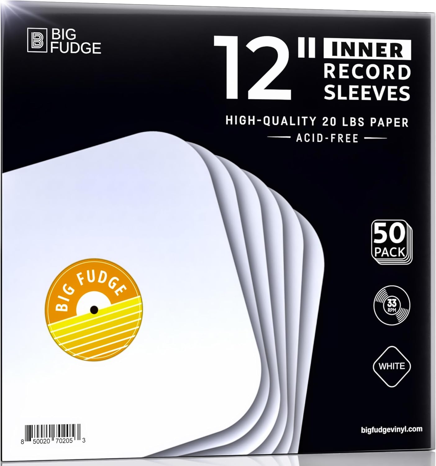 Thumbnail 6 de Big Fudge 12" Vinyl Record Sleeves (Outer Sleeves) 50-Pack — Crystal Clear HD Polypropylene Covers