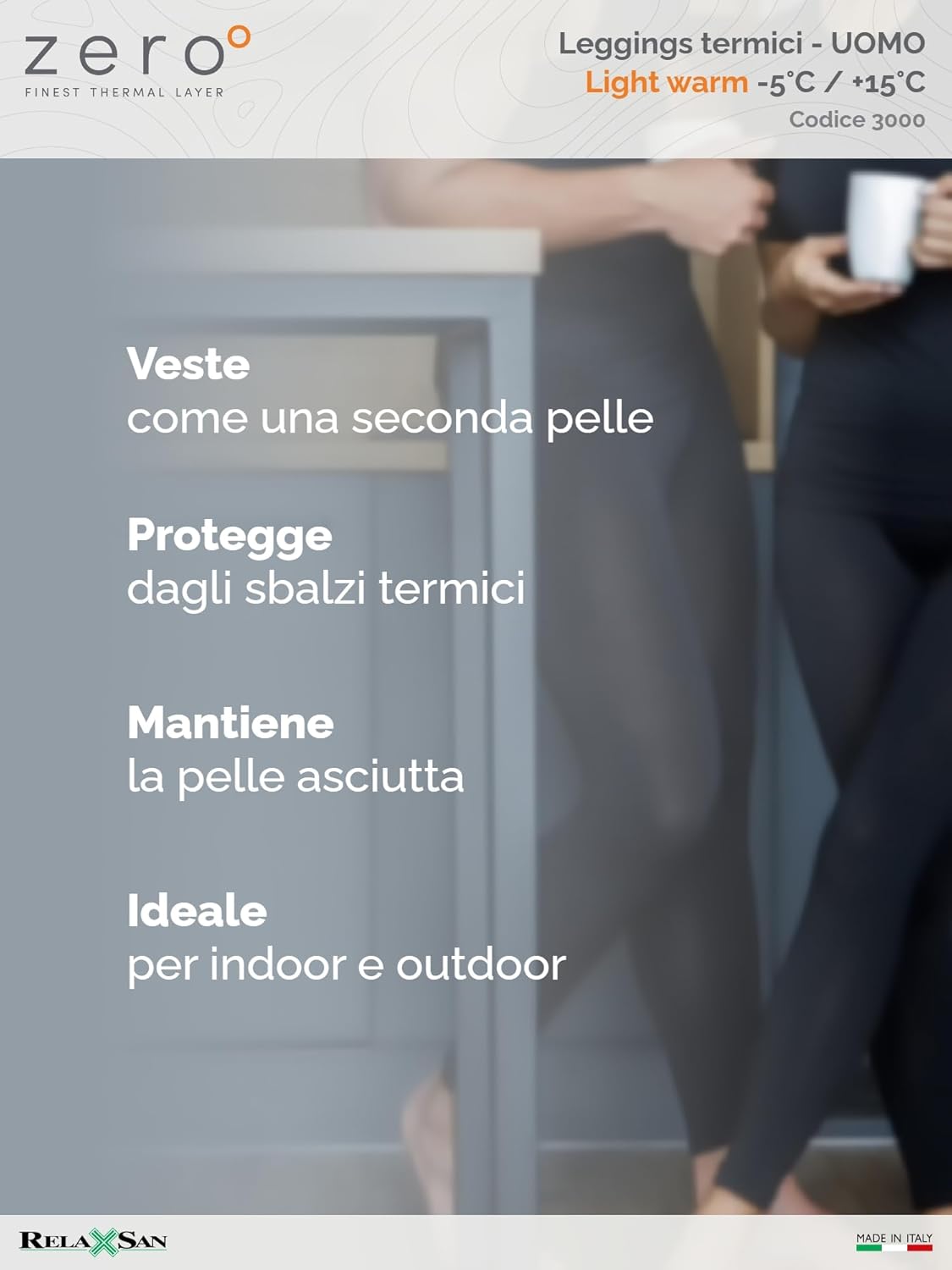 Thumbnail 4 de Relaxsan Zero 3000 Calzamaglia termica uomo con lana merino e Dryarn (made in Italy)