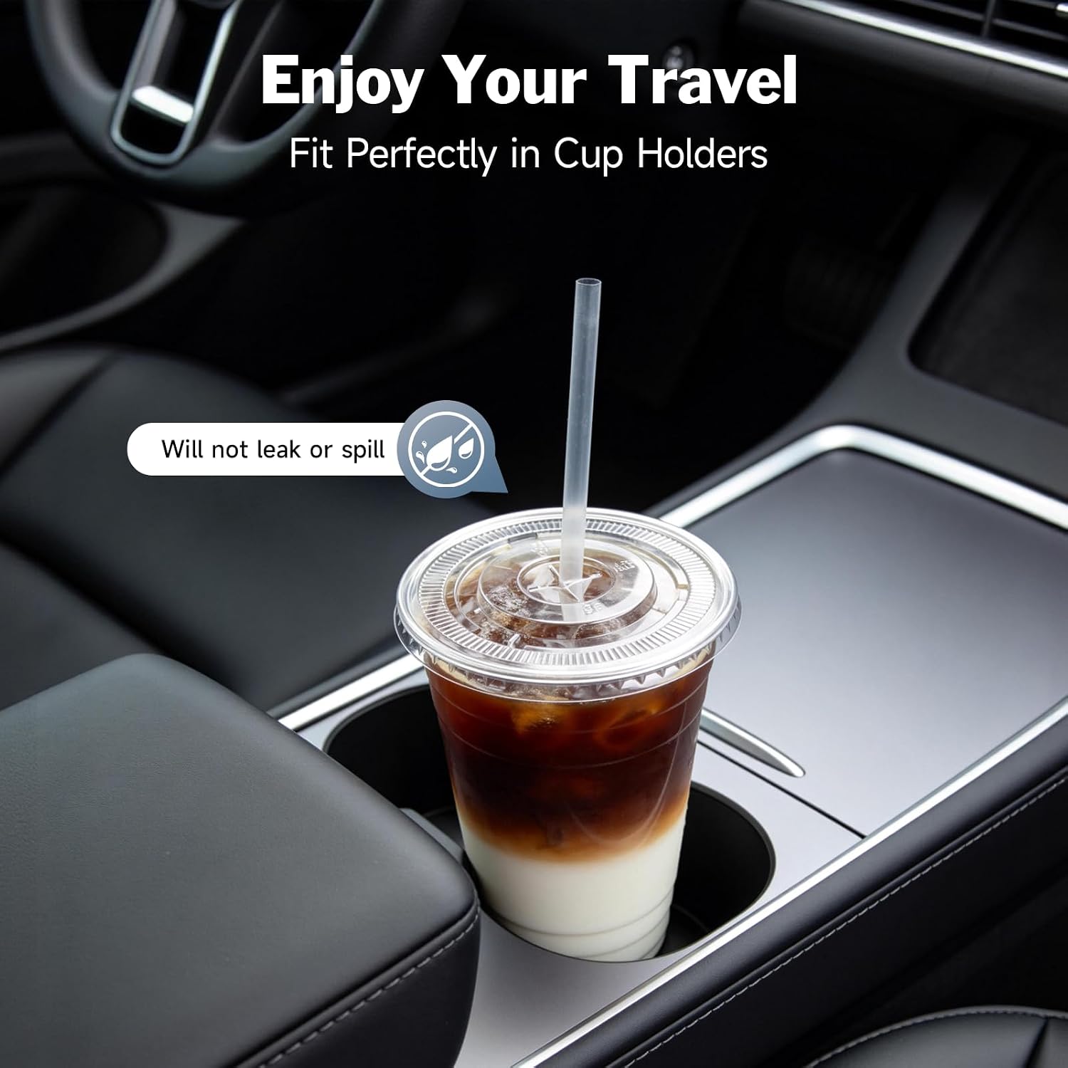Thumbnail 5 de Kitchen Freshness 100-Pack 16 oz Cups with Lids and Straws
