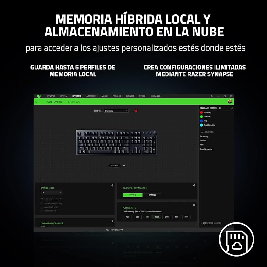 Thumbnail 5 de Razer Huntsman V2 Tenkeyless Teclado óptico TKL ⌨