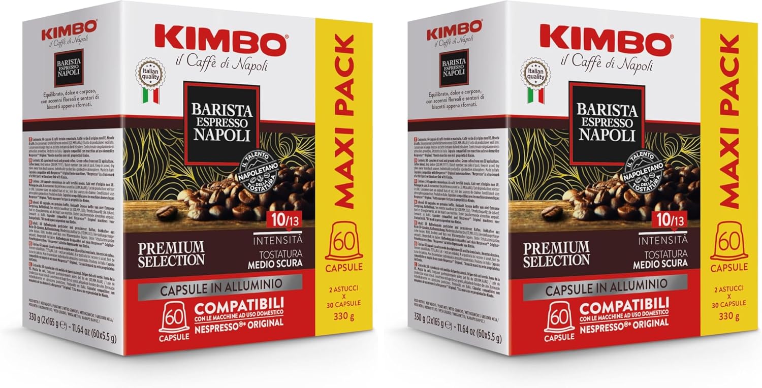 Detalle 2 de Kimbo 60 Capsule Caffè Compatibili Nespresso®, Barista Napoli