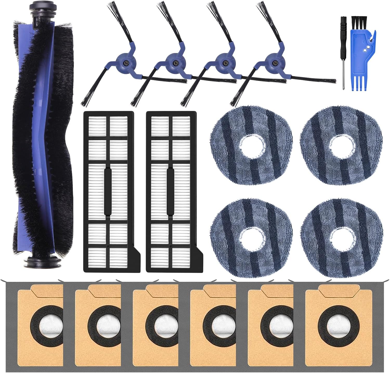 Detalle de VIEWALL 19-Piece X10 Accessories Kit Replacement for Eufy X10 Pro Omni Robot Vacuum