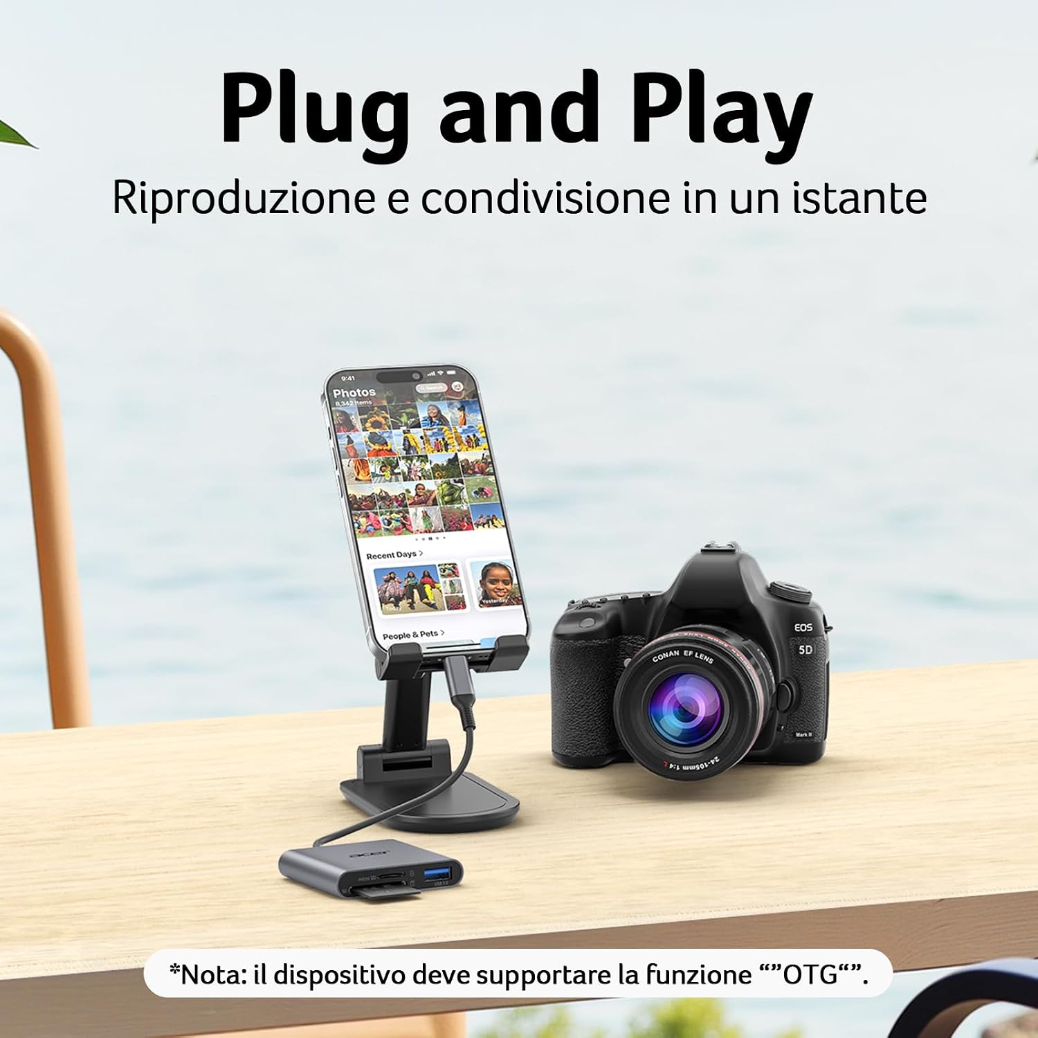 Thumbnail 3 de Acer Lettore di schede SD USB-C 3.0: lettore affidabile e versatile per file di grandi dimensioni