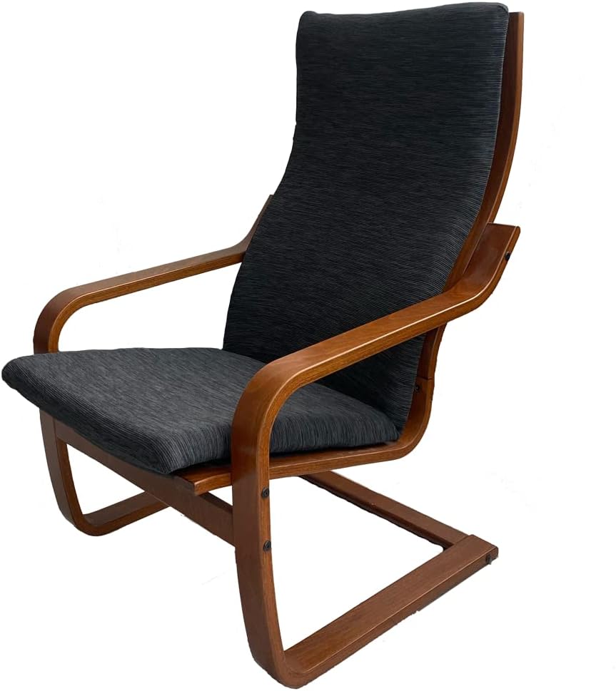 Thumbnail 1 de Dorian Home Housse de coussin pour fauteuil Poäng en maille technique élastique – noir
