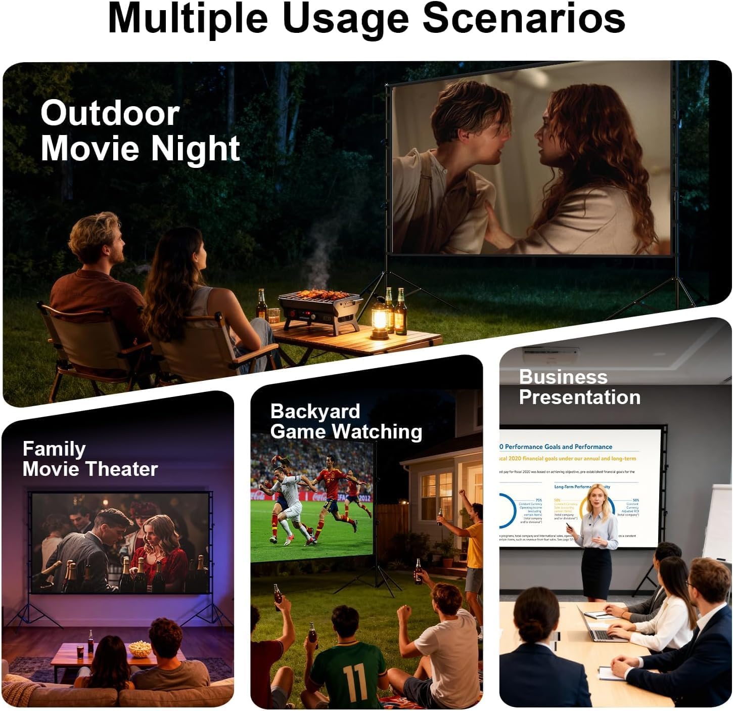 Thumbnail 4 de ACSTAB Projector Screen, 150-Inch