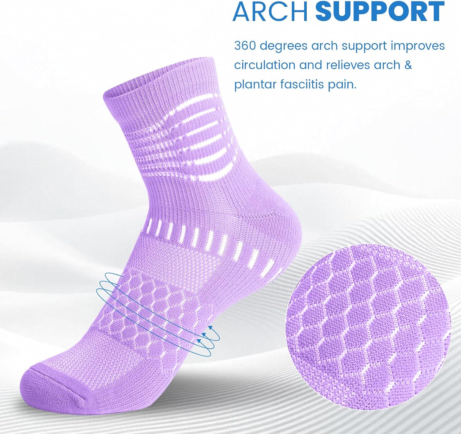 Thumbnail 1 de IRAMY Ankle Compression Socks for Plantar Fasciitis Relief – 3/5 Pairs, Unisex