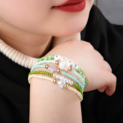 Thumbnail 6 de ARTREE 12280 Piezas Abalorios para Pulseras: Kit 24 Colores Pastel Macarons, Cuentas de Vidrio 3mm para DIY