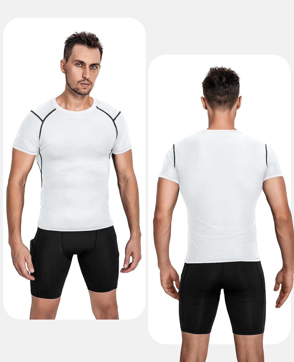 Detalle 2 de Compression Tops for Men, 85 15 Polyester Blend