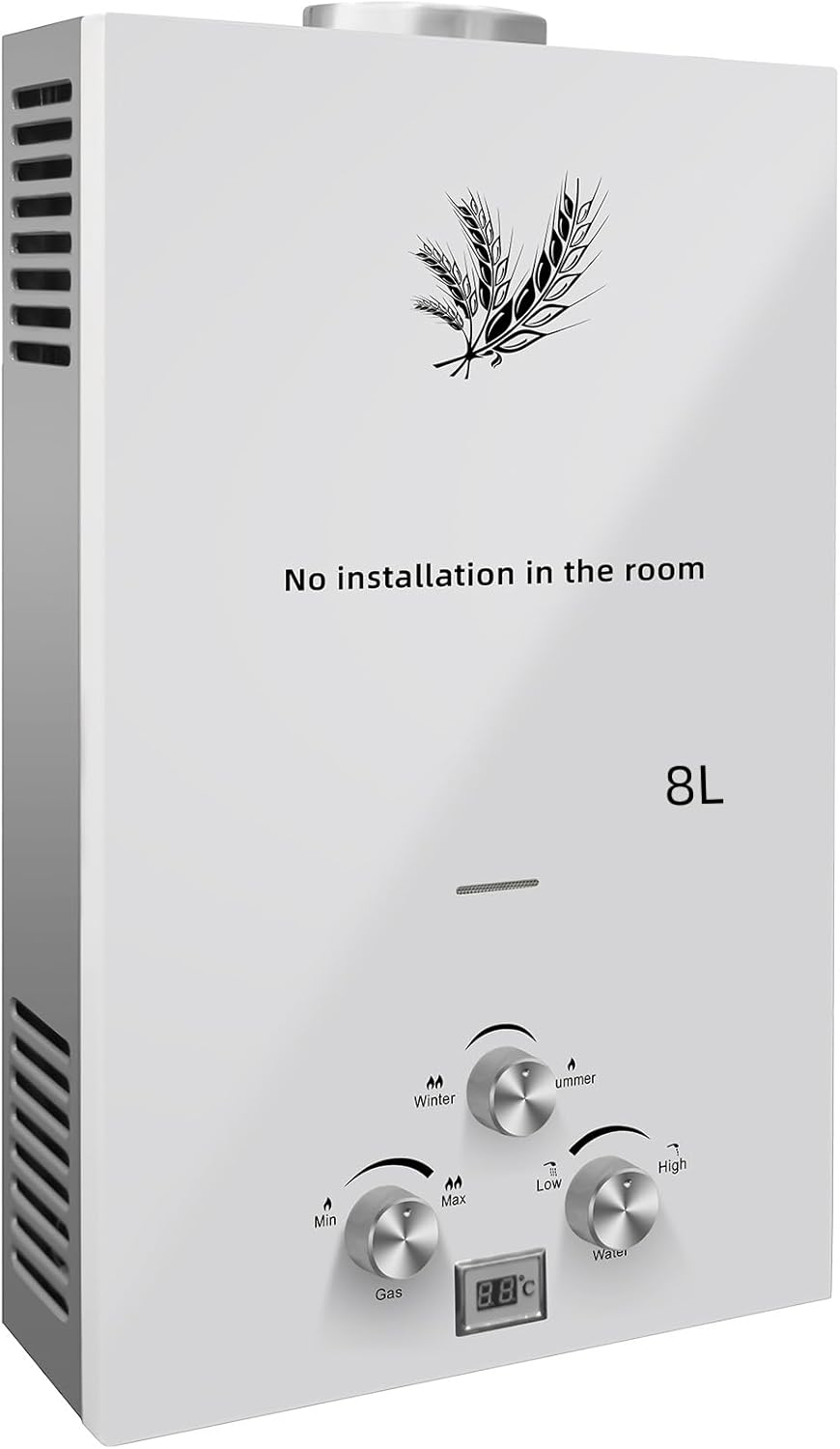 Detalle de PEIXU Calentador de Agua 8L LPG 16KW Portátil