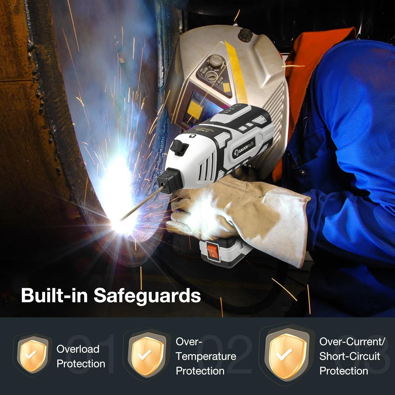 Thumbnail 4 de Sakerplus Portable Welding Machine (110V) with IGBT Inverter and 5 Current Settings