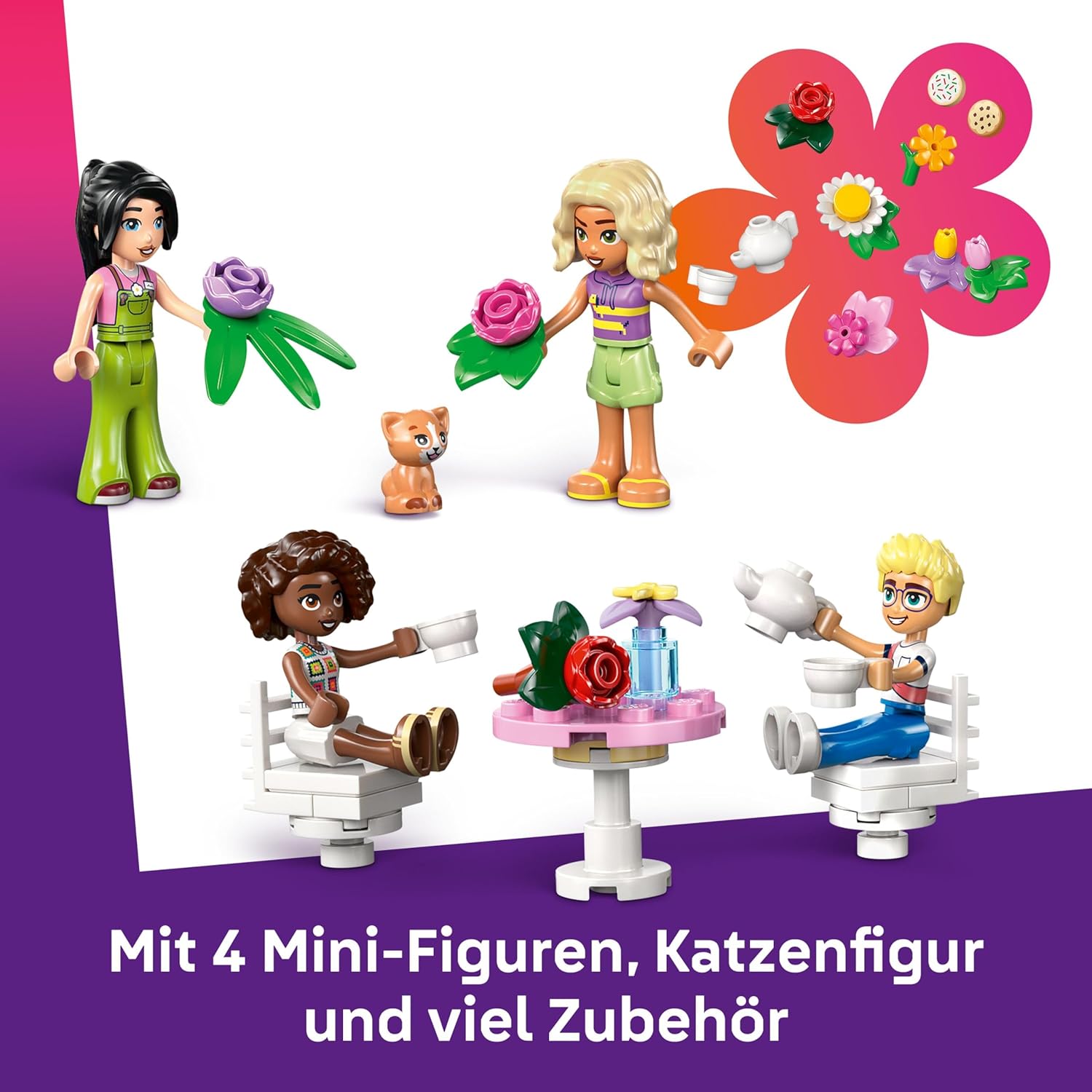 Detalle de LEGO Friends Pflanzencafé und Blumenkiosk – 42671