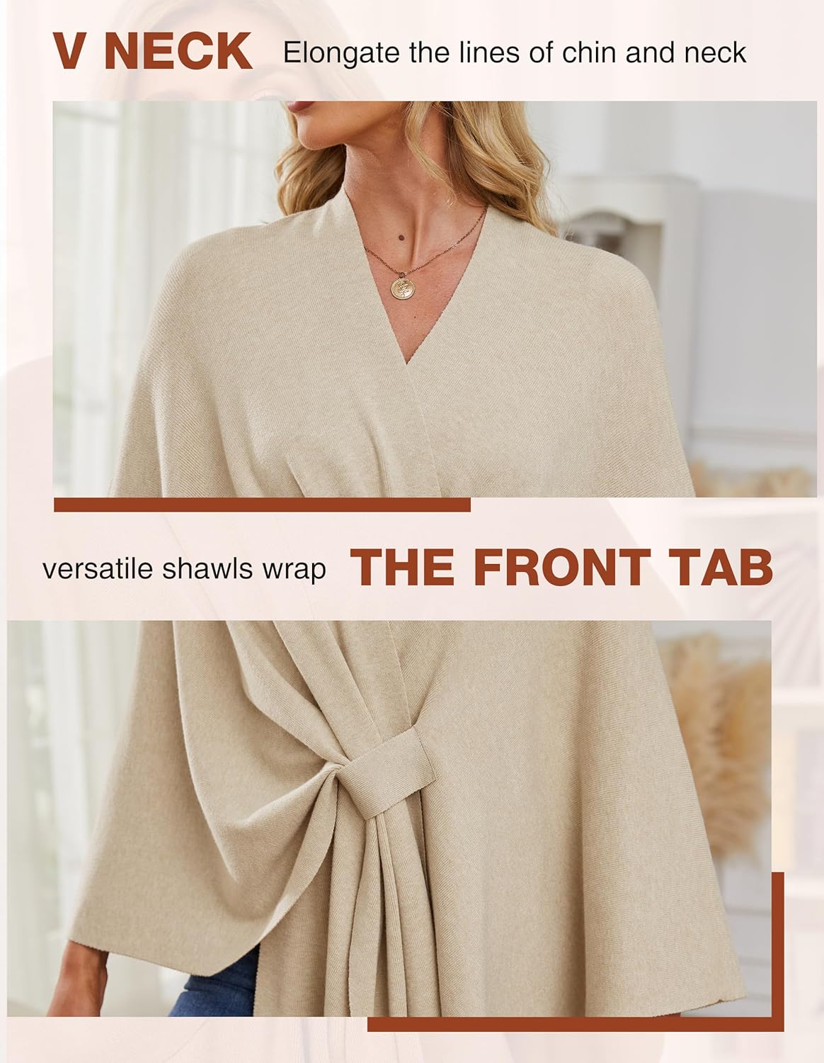 Thumbnail 4 de PULI Elegant Shawl Wrap One Size 🧣