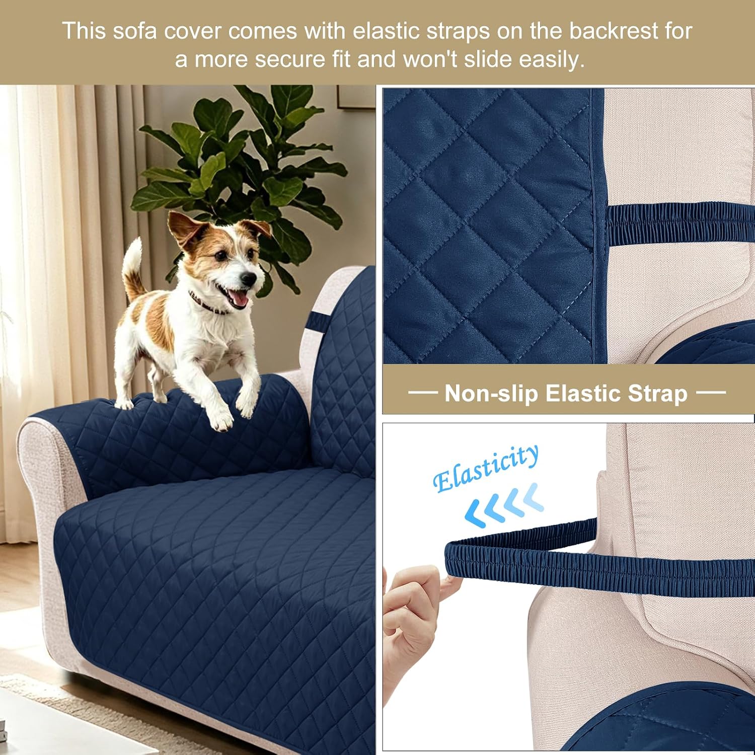 Detalle de Luxshare Home Reversible Sofa Cover 78 in ๐
